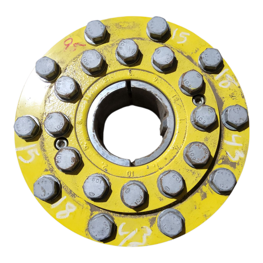 [NTS-151843] 10-Hole Wedg-Lok OE Style, 4.72" (120.02mm) axle, John Deere Yellow