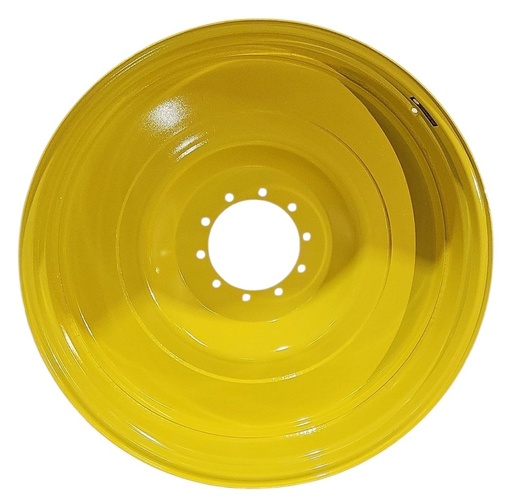 [NTS-152007] 12"W x 46"D, John Deere Yellow 10-Hole Formed Plate , -9.44" Offset