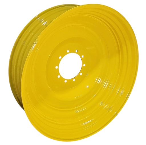 [NTS-152008] 13"W x 46"D, John Deere Yellow 10-Hole Formed Plate , -7.62" Offset