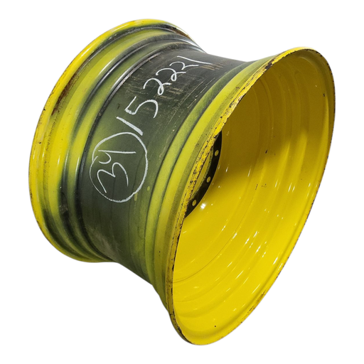 [NTS-152221] 20"W x 34"D, John Deere Yellow 12-Hole Formed Plate , -3.06" Offset