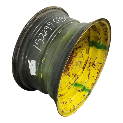 [NTS-152299] 14"W x 26"D, John Deere Yellow 8-Hole Stamped Plate , 1.12" Offset