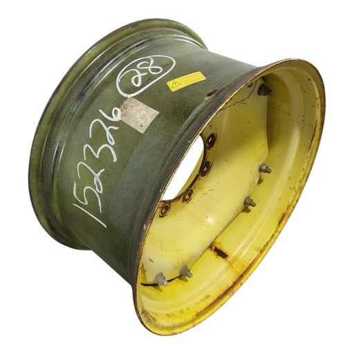 [NTS-152326] 15"W x 28"D, John Deere Yellow 12-Hole Waffle Wheel (Groups of 3 bolts)