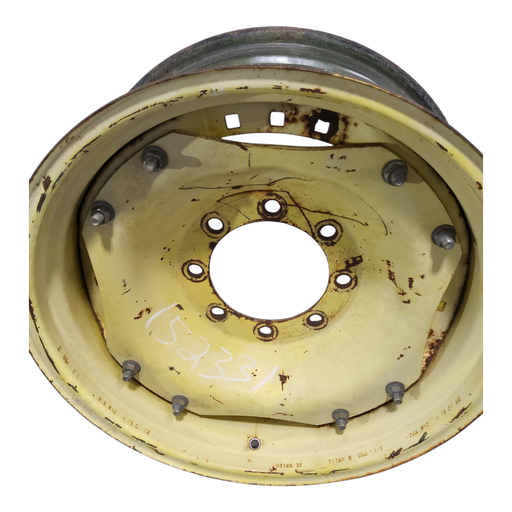 [NTS-152331] 8-Hole Waffle Wheel (Groups of 2 bolts) Center for 28"-30" Rim, John Deere Yellow