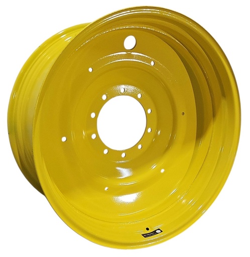 [NTS-152396] 18"W x 38"D, John Deere Yellow 10-Hole Formed Plate , -3.25" Offset