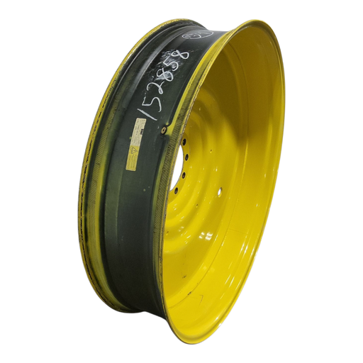 [NTS-152858] 12"W x 54"D, John Deere Yellow 10-Hole Formed Plate , -9.25" Offset