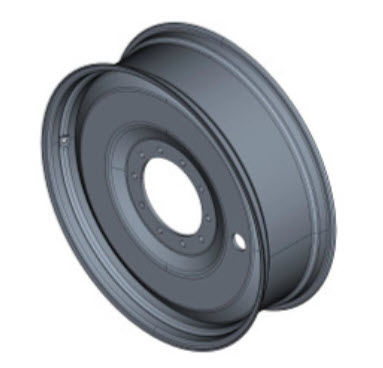 [47744558] 12"W x 38"D, Case IH Silver Mist 10-Hole Bubble Disc