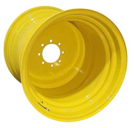 [NTS-153097] 25"W x 26"D, John Deere Yellow 8-Hole Flat Plate , -8.5" Offset