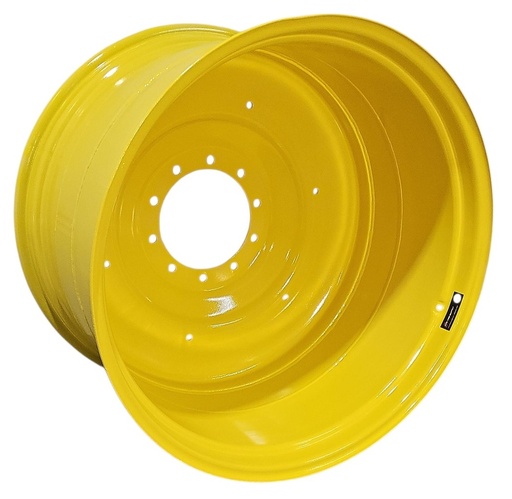 [NTS-153134] 23"W x 38"D, John Deere Yellow 10-Hole Formed Plate , -11.38" Offset