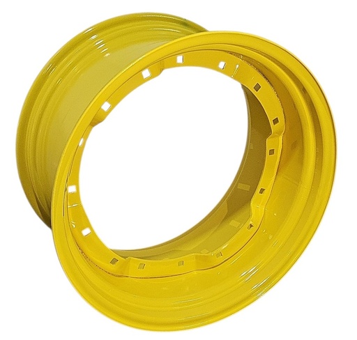 [NTS-153892] 15"W x 28"D, John Deere Yellow 8-Hole Waffle Wheel (Groups of 2 Bolts) , 2.38" Offset