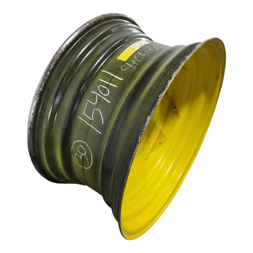[NTS-154011] 15"W x 30"D, John Deere Yellow 8-Hole Formed Plate , 4.25" Offset