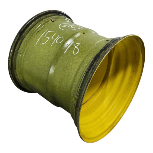 [NTS-154018] 25"W x 26"D, John Deere Yellow 8-Hole Formed Plate , -2.62" Offset