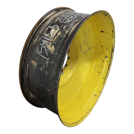 [NTS-154153] 16"W x 46"D, John Deere Yellow 10-Hole Formed Plate , -9.25" Offset