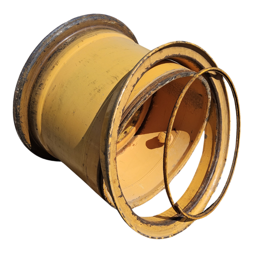 [NTS-154286] 17"W x 25"D, John Deere Construction Yellow 14-Hole 3 Piece Formed Plate , -2" Offset