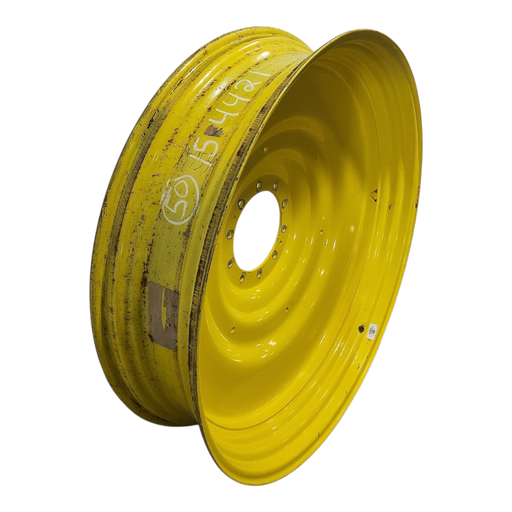 [NTS-154421] 12"W x 50"D, John Deere Yellow 10-Hole Formed Plate , -6.5" Offset