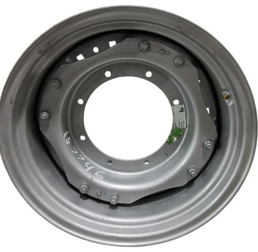 [NTS-157746] 8-Hole Waffle Disc (Groups of 2 Bolts) Center for 24" Rim, Case IH Silver Mist