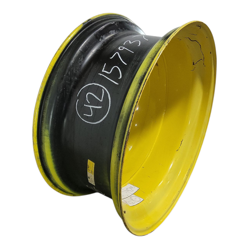 [NTS-157937] 18"W x 42"D, John Deere Yellow 20-Hole Dolly Dual , -15.12" Offset