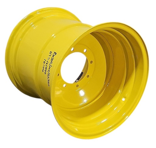 [NTS-161446] 25"W x 26"D, John Deere Yellow 8-Hole Formed Plate , -0.12" Offset