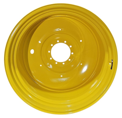 [NTS-161466] 23"W x 42"D, John Deere Yellow 10-Hole Formed Plate , -13.81" Offset