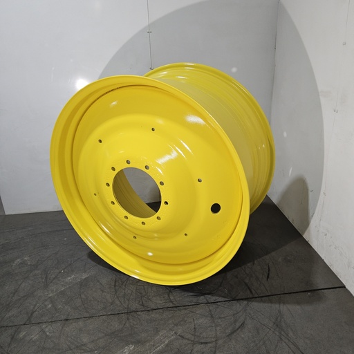 [NTS-161468] 23"W x 42"D, John Deere Yellow 10-Hole Formed Plate , -13.88" Offset