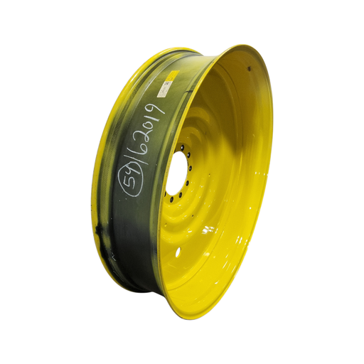 [NTS-162019] 12"W x 54"D, John Deere Yellow 10-Hole Formed Plate , -9.25" Offset