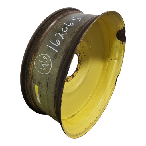 [NTS-162065] 16"W x 46"D, John Deere Yellow 10-Hole Formed Plate , -6.88" Offset