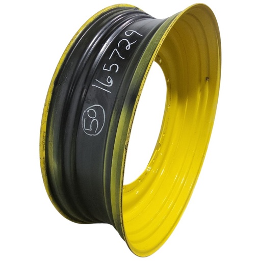 [NTS-165729] 15"W x 50"D, John Deere Yellow 12-Hole Stub Disc , -3.12" Offset