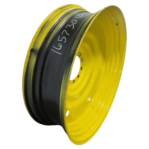 [NTS-165730] 15"W x 50"D, John Deere Yellow 10-Hole Formed Plate , -6.62" Offset