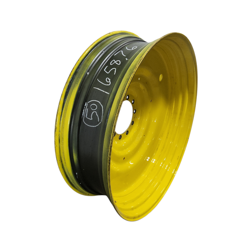 [NTS-165876] 15"W x 50"D, John Deere Yellow 10-Hole Formed Plate , -6.62" Offset