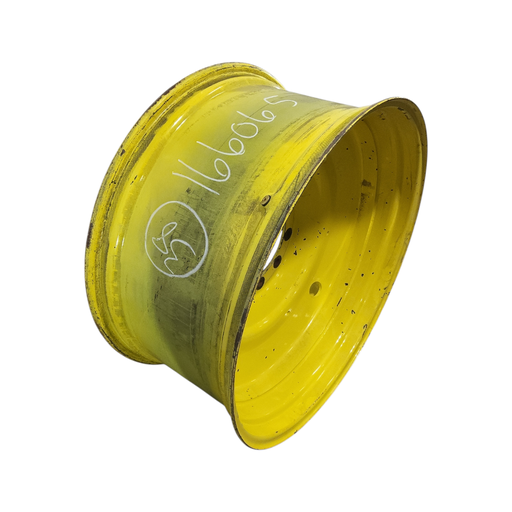 [NTS-166065] 18"W x 38"D, John Deere Yellow 10-Hole Formed Plate , -3.25" Offset