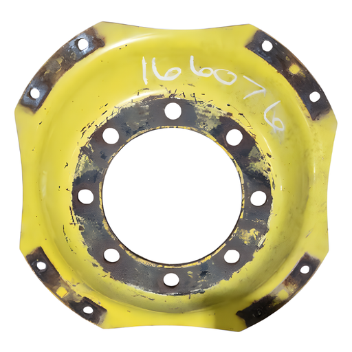 [NTS-166076] 8-Hole Waffle Disc (Groups of 2 Bolts) Center for 28"-30" Rim, John Deere Yellow