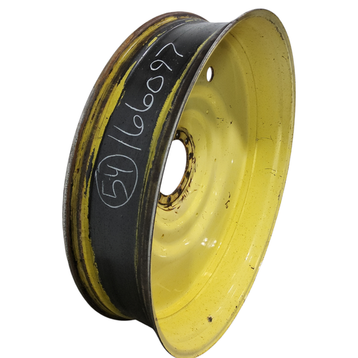 [NTS-166097] 12"W x 54"D, John Deere Yellow 10-Hole Formed Plate , -9.25" Offset