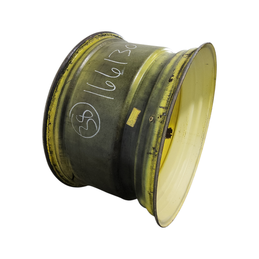 [NTS-166130] 23"W x 38"D, John Deere Yellow 10-Hole Formed Plate , -12.38" Offset