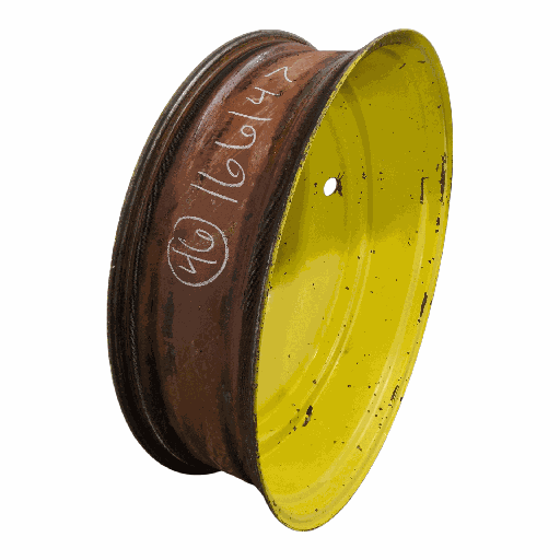 [NTS-166147] 12"W x 46"D, John Deere Yellow 10-Hole Formed Plate , -11.25" Offset