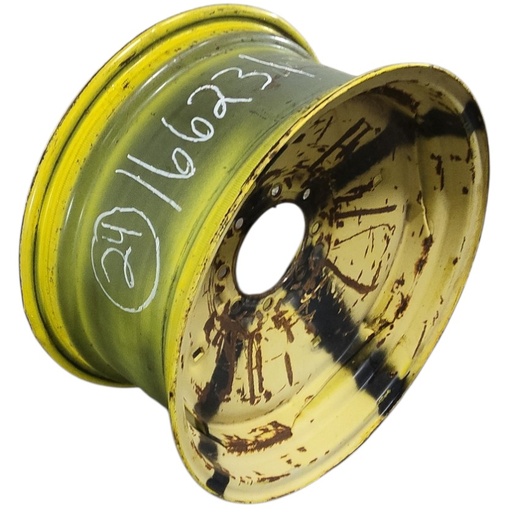 [NTS-166231] 12"W x 24"D, John Deere Yellow 8-Hole Stamped Plate , -0.31" Offset