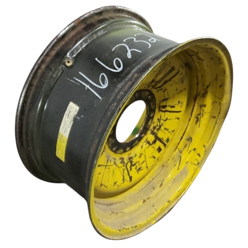 [NTS-166232] 12"W x 24"D, John Deere Yellow 8-Hole Formed Plate , -0.25" Offset