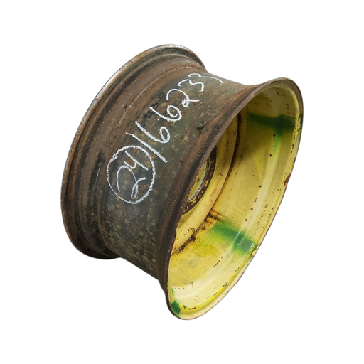 [NTS-166233] 12"W x 24"D, John Deere Yellow 8-Hole Formed Plate , -0.25" Offset