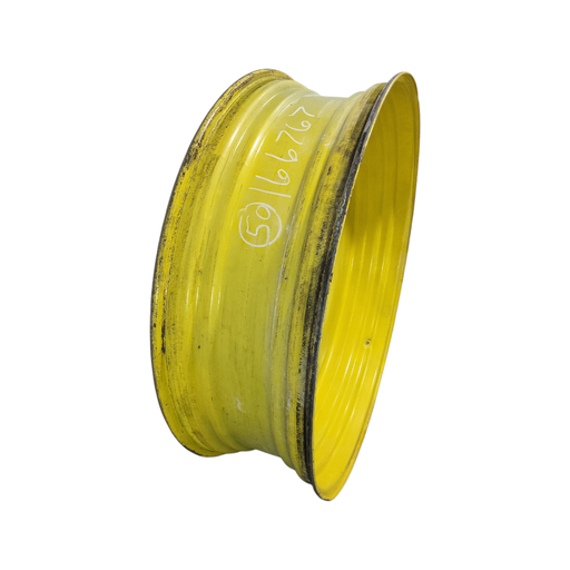 [NTS-166767] 15"W x 50"D, John Deere Yellow 10-Hole Formed Plate , -6.38" Offset