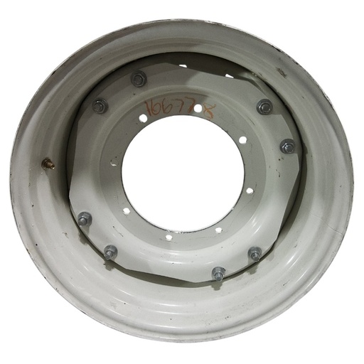[NTS-166778] 8-Hole Waffle Disc (Groups of 2 Bolts) Center for 24" Rim, New Holland White / Ford / Bianco White