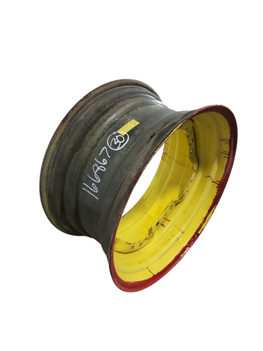 [NTS-166867] 15"W x 30"D, John Deere Yellow 12-Hole Waffle Wheel (Groups of 3 bolts)