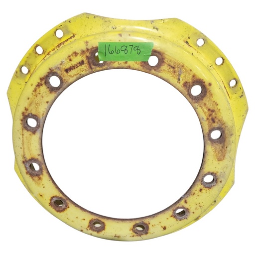 [NTS-166878] 12-Hole Waffle Disc (Groups of 3 Bolts) Center for 28"-30" Rim, John Deere Yellow