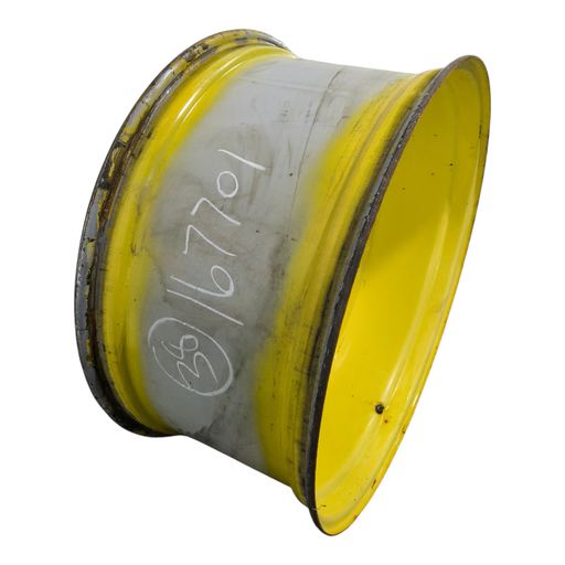 [NTS-167701] 18"W x 38"D, John Deere Yellow 12-Hole Formed Plate Sprayer , -3.38" Offset