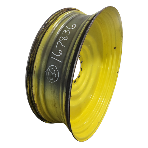 [NTS-167836] 15"W x 50"D, John Deere Yellow 10-Hole Formed Plate , -6.88" Offset