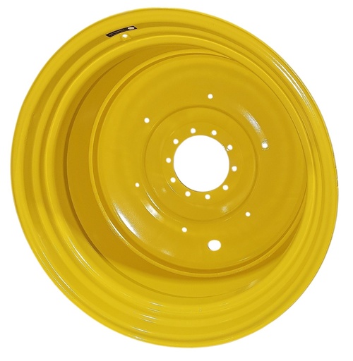 [NTS-168001] 23"W x 42"D, John Deere Yellow 10-Hole Formed Plate , -13.88" Offset