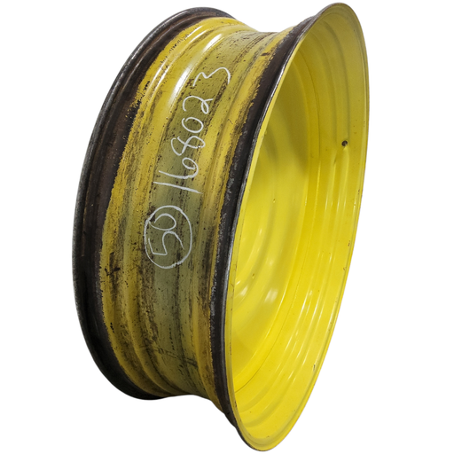 [NTS-168023] 15"W x 50"D, John Deere Yellow 10-Hole Formed Plate , -6.75" Offset