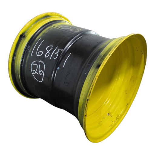 [NTS-168151] 25"W x 26"D, John Deere Yellow 8-Hole Formed Plate , -2.75" Offset