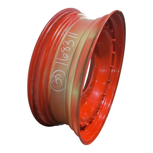 [NTS-168311] 13"W x 38"D, Fendt/Agco Red 16-Hole Stub Disc , 2.06" Offset