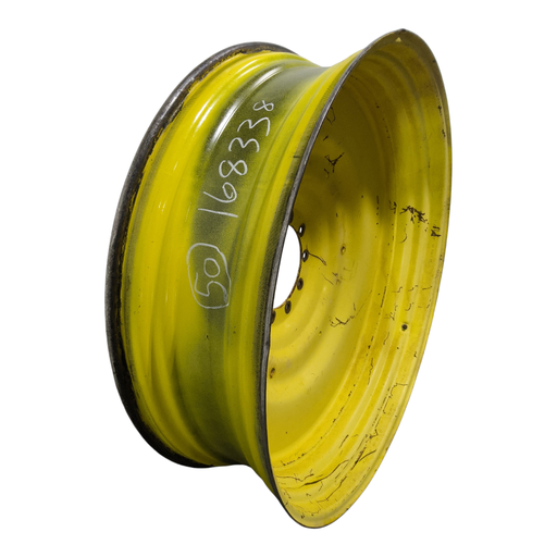 [NTS-168338] 15"W x 50"D, John Deere Yellow 10-Hole Formed Plate , -6.62" Offset