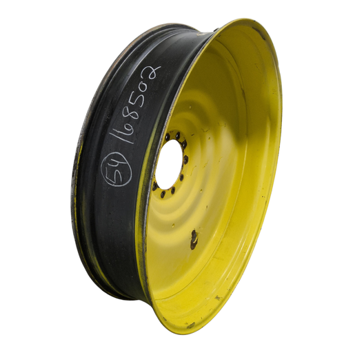 [NTS-168502] 12"W x 54"D, John Deere Yellow 10-Hole Formed Plate , -9.25" Offset