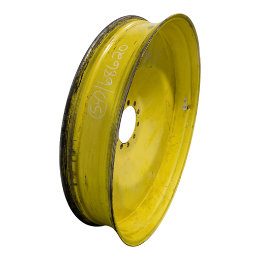 [NTS-168620] 10"W x 54"D, John Deere Yellow 10-Hole Formed Plate , -7.75" Offset