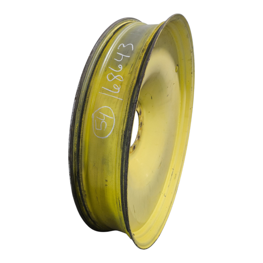 [NTS-168643] 10"W x 54"D, John Deere Yellow 10-Hole Formed Plate , -6.38" Offset